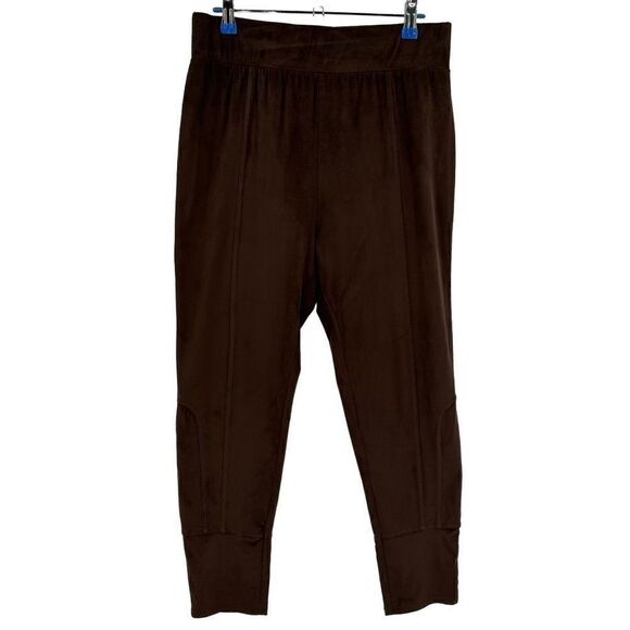 Soft Surroundings Velvet Joggers Pants Brown Medium Petite - Picture 1 of 7